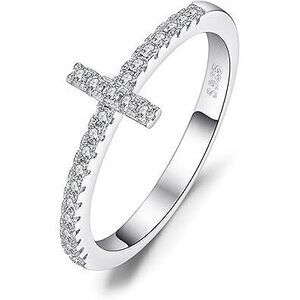 14K Gold Plated 925 Sterling Silver Rings For Women, Cubic Zirconia Promise